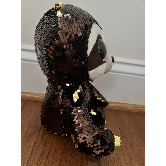 TY Flippable Beanie Boos DANGLER the Sequin Sloth Medium 9" WITH TAG - Picture 7 of 8
